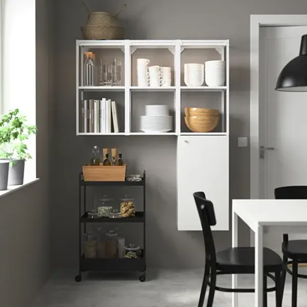 подвеснои шкаф для ваннои комнаты Ikea Enhet Сталь / Белый photo 3