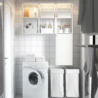 Dulap suspendat pentru baie Ikea Enhet Oțel / White photo 4