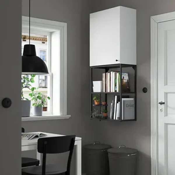 подвеснои шкаф для ваннои комнаты Ikea Enhet Сталь / Белый photo 3