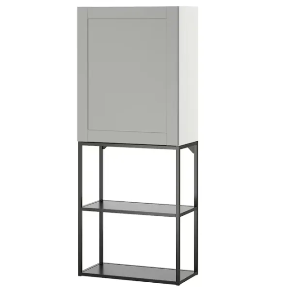 подвеснои шкаф для ваннои комнаты Ikea Enhet Сталь / Grey photo 1