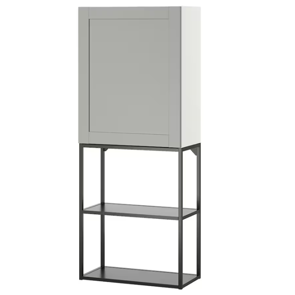подвеснои шкаф для ваннои комнаты Ikea Enhet Сталь / Grey photo 1