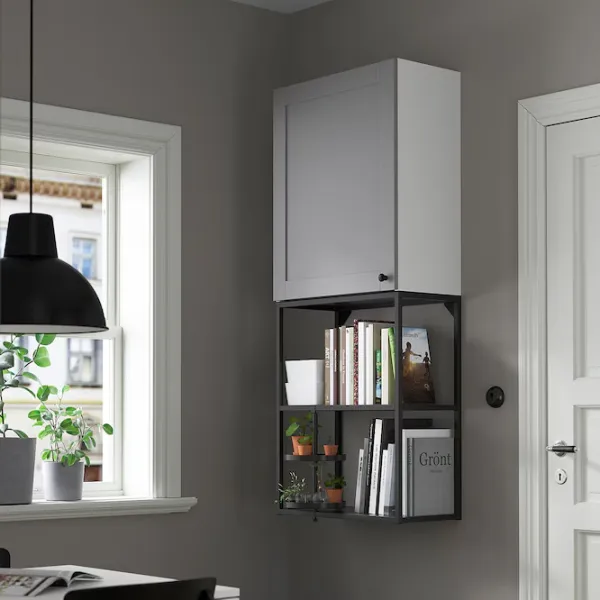 подвеснои шкаф для ваннои комнаты Ikea Enhet Сталь / Grey photo 3