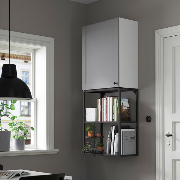 подвеснои шкаф для ваннои комнаты Ikea Enhet Сталь / Grey photo 3