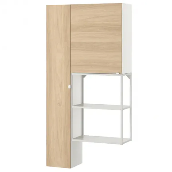 подвеснои шкаф для ваннои комнаты Ikea Enhet ЛДСП / Дуб светлый photo 1