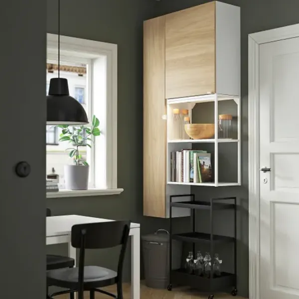 подвеснои шкаф для ваннои комнаты Ikea Enhet ЛДСП / Дуб светлый photo 2
