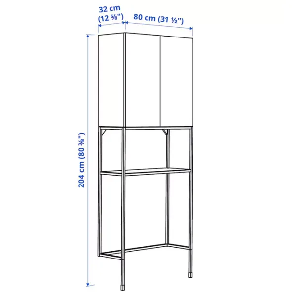 Шкаф для стиральных машин Ikea Enhet ДСП / Белый photo 2