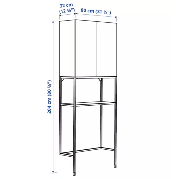 Шкаф для стиральных машин Ikea Enhet ДСП / Белый photo 2
