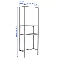 Шкаф для стиральных машин Ikea Enhet ДСП / Белый photo 2