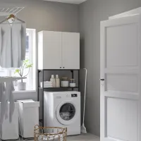 Шкаф для стиральных машин Ikea Enhet ДСП / Белый photo 3