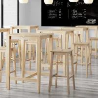Барный стул Ikea Nilsolle Дерево / Дерево / Натуральное дерево photo 3