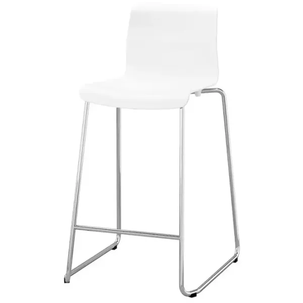 Scaun de bar Ikea Glenn  Plastic / Oțel / White photo 1 Scaun de bar Ikea Glenn  Plastic / Oțel / White photo 1
