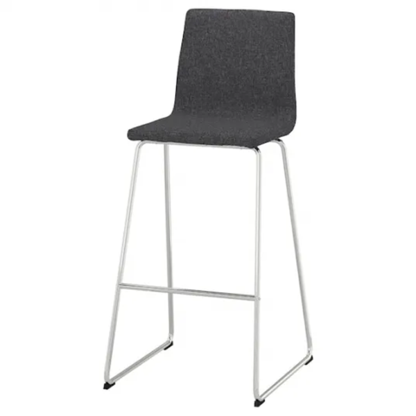 Барный стул Ikea Lillanas  Ткань / Металл / Grey photo 1 Барный стул Ikea Lillanas  Ткань / Металл / Grey photo 1