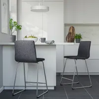 Scaun de bar Ikea Lillanas Pânză / Metal / Grey photo 7
