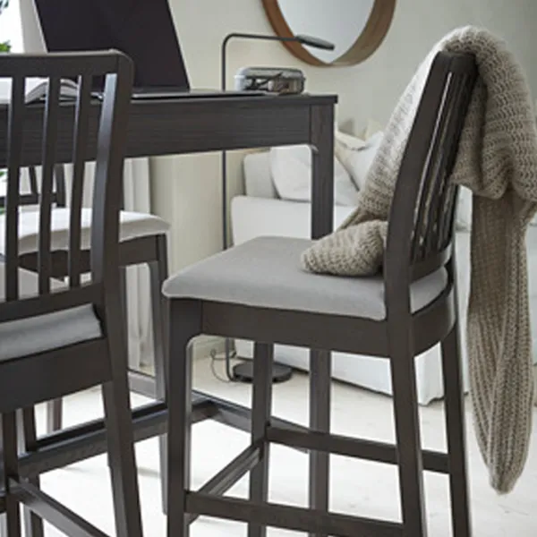 Барный стул Ikea Ekedalen Ткань / МДФ / Grey photo 5 Барный стул Ikea Ekedalen Ткань / МДФ / Grey photo 5