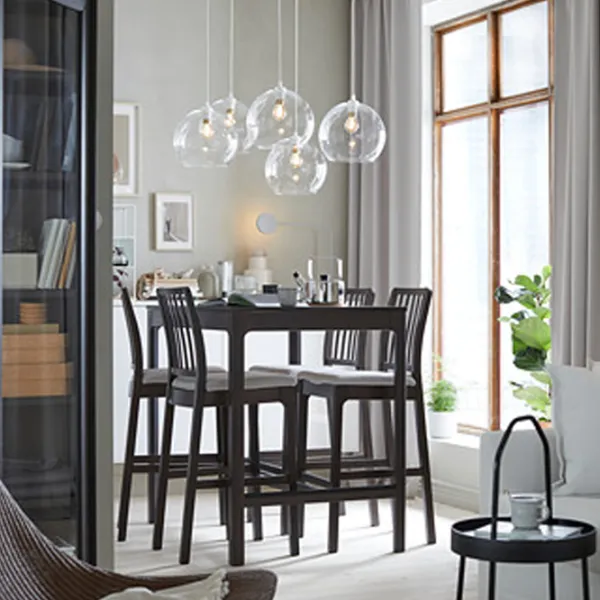 Барный стул Ikea Ekedalen Ткань / МДФ / Grey photo 7 Барный стул Ikea Ekedalen Ткань / МДФ / Grey photo 7
