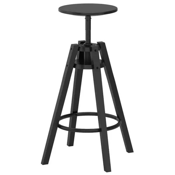 Scaun de bar Ikea Dalfred  Plastic / Metal/Plastic / Black photo 1 Scaun de bar Ikea Dalfred  Plastic / Metal/Plastic / Black photo 1
