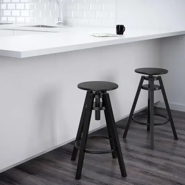 Scaun de bar Ikea Dalfred  Plastic / Metal/Plastic / Black photo 2 Scaun de bar Ikea Dalfred  Plastic / Metal/Plastic / Black photo 2