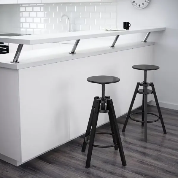 Scaun de bar Ikea Dalfred  Plastic / Metal/Plastic / Black photo 3 Scaun de bar Ikea Dalfred  Plastic / Metal/Plastic / Black photo 3
