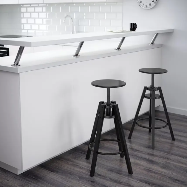 Scaun de bar Ikea Dalfred  Plastic / Metal/Plastic / Black photo 3 Scaun de bar Ikea Dalfred  Plastic / Metal/Plastic / Black photo 3