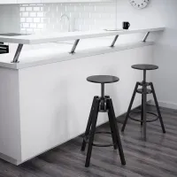 Барный стул Ikea Dalfred Пластик / Металл/пластик / Черный photo 3