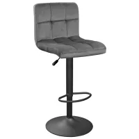 Scaun de bar ML-Mobila SB-044 Catifea / Metal / Gray