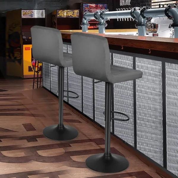 Scaun de bar ML-Mobila SB-044 Catifea / Metal / Gray photo 3