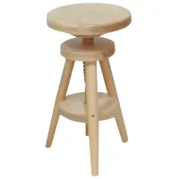 Scaun de bar Drewmax KT243  Lemn / Lemn / Lemn natural