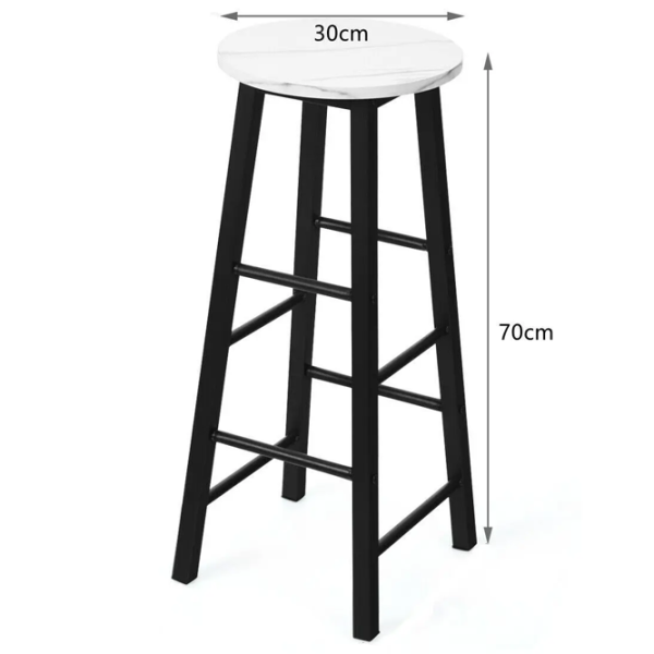 Scaun de bar Costway HW63901WH  PAL / Metal / White photo 8