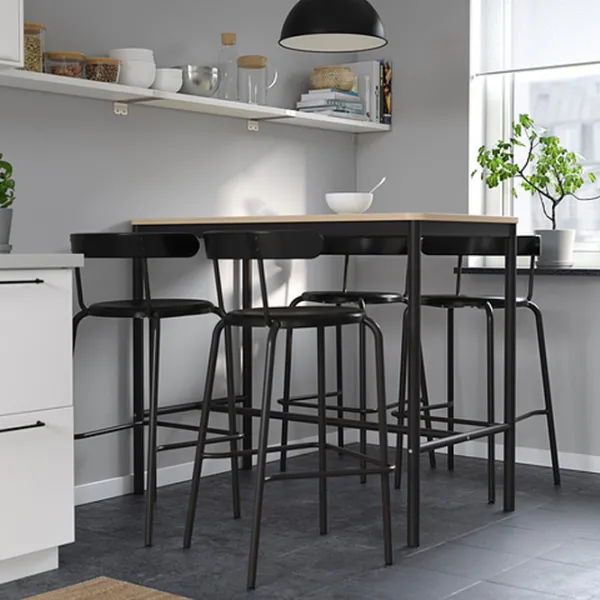 Scaun de bar Ikea Yngvar Furnir / Oțel / Black photo 2