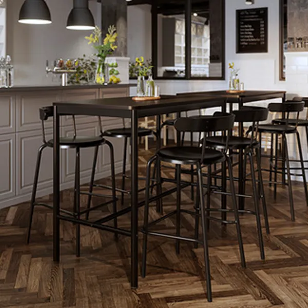 Scaun de bar Ikea Yngvar Furnir / Oțel / Black photo 6