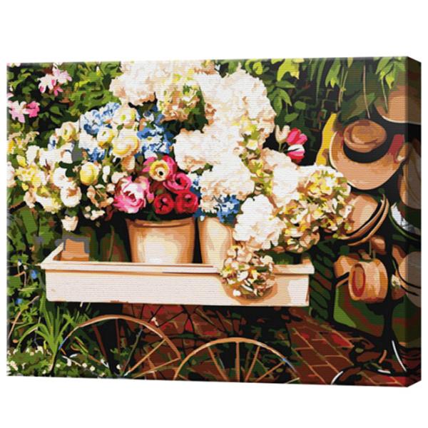 Картина по номерам Art Gallery Тележка с цветами GX25311 50 x 40 см / Горизонтальная photo 2