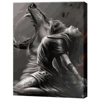 Картина по номерам Art Gallery Она - волчица GX46957 50 x 40 см / Вертикальная
