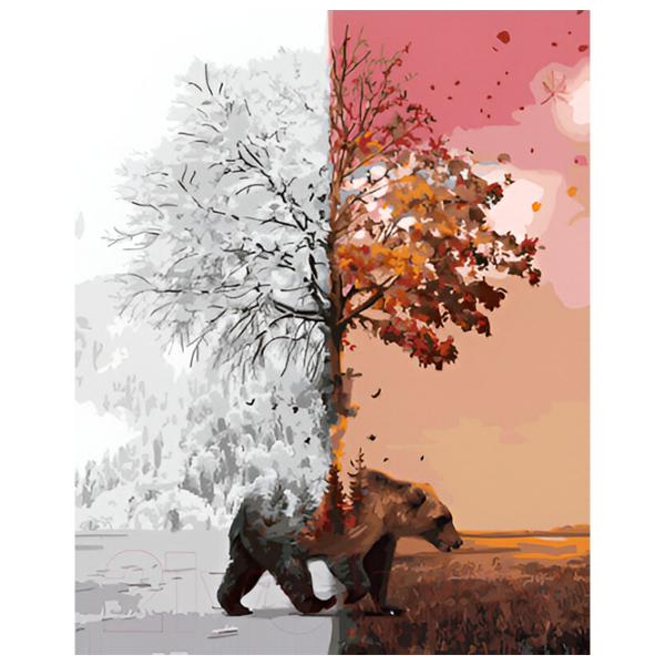 Pictură pe numere Art Gallery Iarnă și toamnă GX41471 50 x 40 cm / Verticală photo 1 Pictură pe numere Art Gallery Iarnă și toamnă GX41471 50 x 40 cm / Verticală photo 1