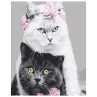 Pictură pe numere Art Gallery Cuplu pufos GX26128 50 x 40 cm / Verticală