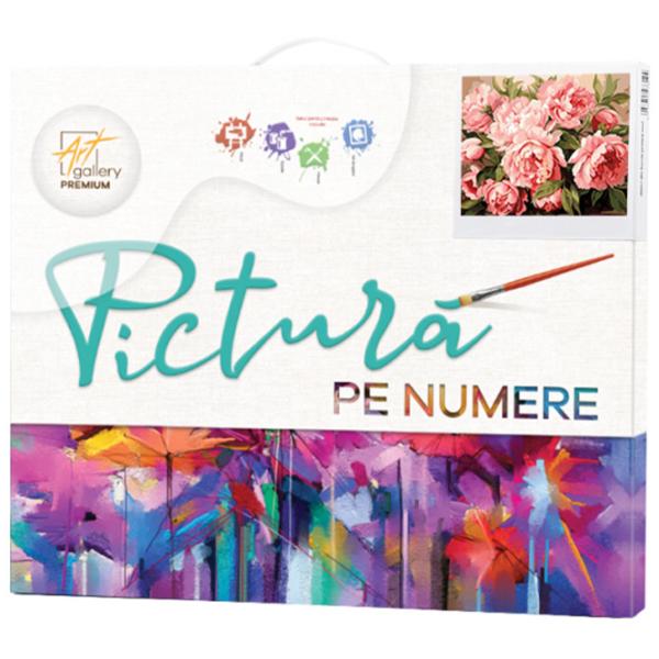 Pictură pe numere Art Gallery Bujori roz GX46272 50 x 40 cm / Orizontală photo 3