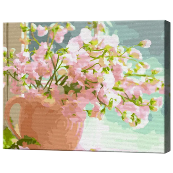 Pictură pe numere Art Gallery Buchețel gingaș în cană GX37886 50 x 40 cm / Orizontală photo 1