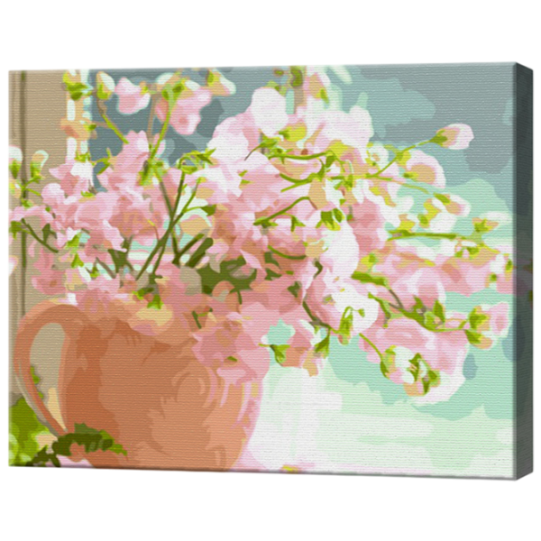 Pictură pe numere Art Gallery Buchețel gingaș în cană GX37886 50 x 40 cm / Orizontală photo 1