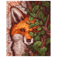 Картина по номерам Art Gallery Лиса среди листвы GX44456 50 x 40 см / Вертикальная