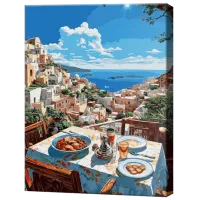 Картина по номерам Art Gallery Завтрак на солнечной террасе GX47209 50 x 40 см / Вертикальная