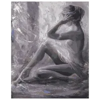 Картина по номерам Art Gallery Силуэт в серых тонах GX8456 50 x 40 см / Вертикальная