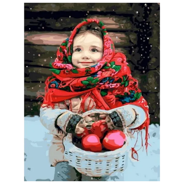 Pictură pe numere Art Gallery Iarna la bunica GX35659 50 x 40 cm / Verticală photo 1