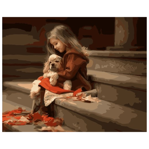 Картина по номерам Art Gallery Девочка с собачкой GX31998 50 x 40 см / Горизонтальная photo 1 Картина по номерам Art Gallery Девочка с собачкой GX31998 50 x 40 см / Горизонтальная photo 1