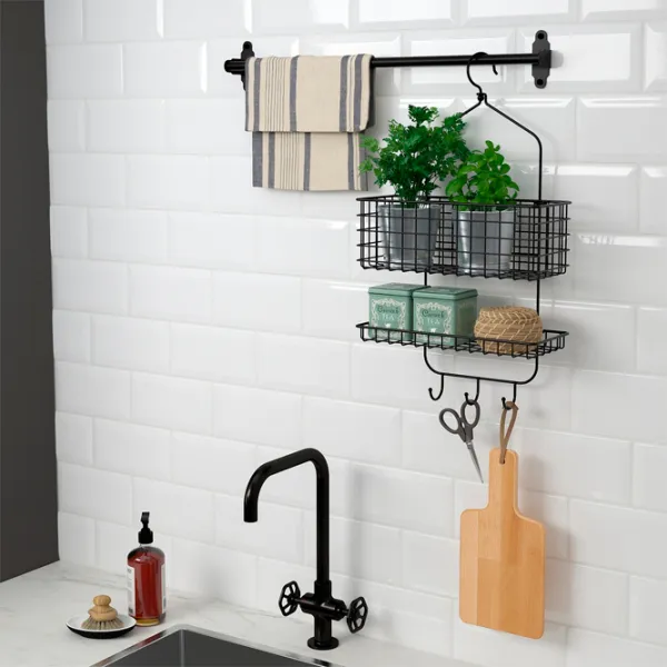 Полка для ванной Ikea Blecksjon Нержавеющая сталь / Черный photo 3