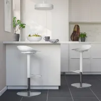 Барный стул Ikea Janinge Пластик / Металл / Белый photo 3