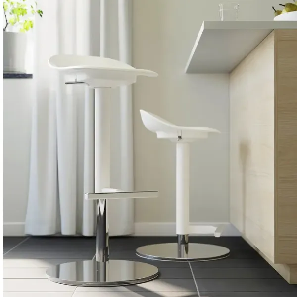 Scaun de bar Ikea Janinge Plastic / Metal / White photo 4