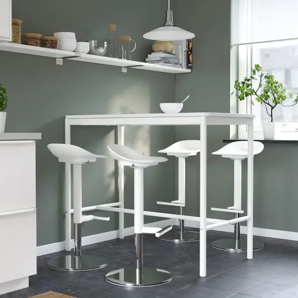 Scaun de bar Ikea Janinge Plastic / Metal / White photo 5