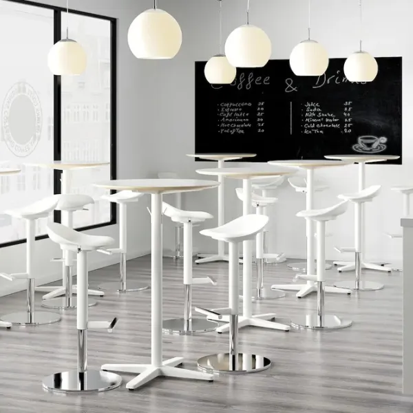 Scaun de bar Ikea Janinge Plastic / Metal / White photo 6