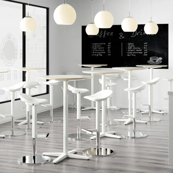 Scaun de bar Ikea Janinge Plastic / Metal / White photo 6