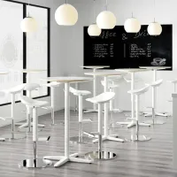 Барный стул Ikea Janinge Пластик / Металл / Белый photo 6