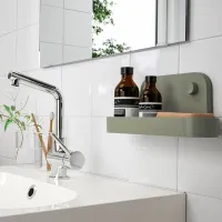 Raft pentru baie Ikea Obonas Plastic / Sage Green photo 4